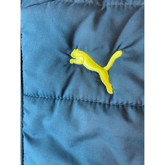 PUMA PUFFER VEST Toddler Size XXS 3-4 Grey‎ and Blue/Green - Picture 4 of 10